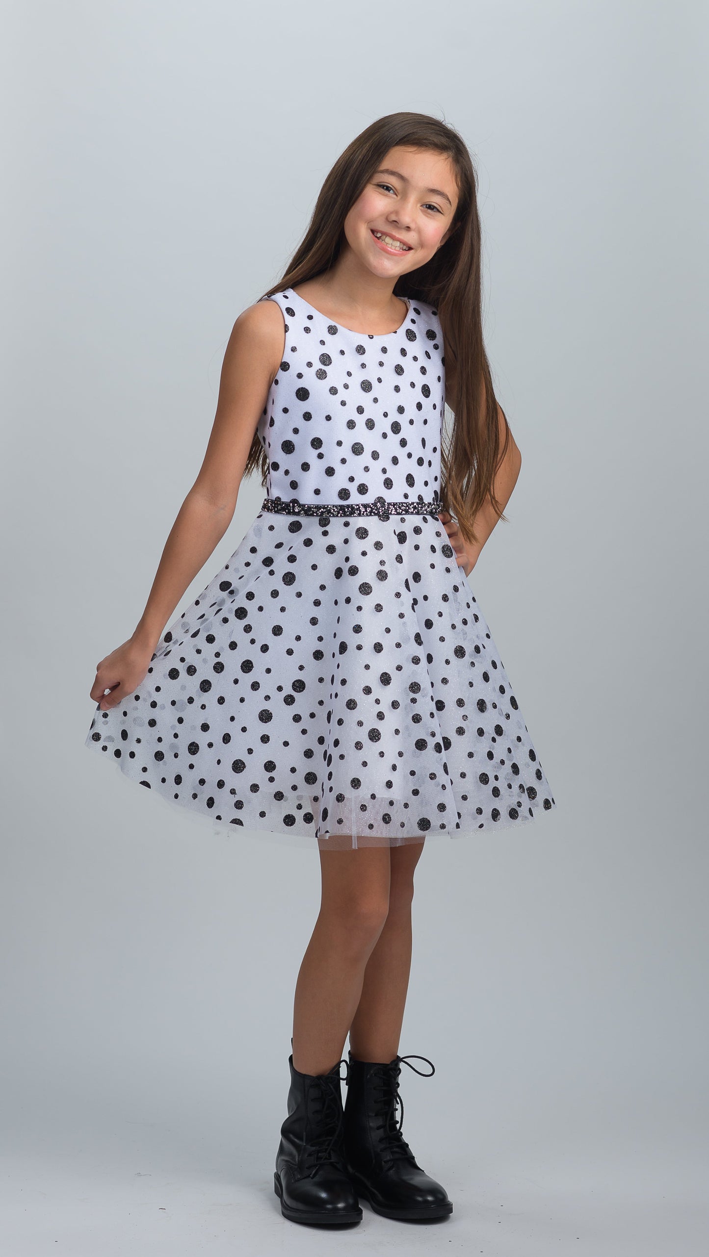 Polka Dot | Black I No Belt I Final Sale