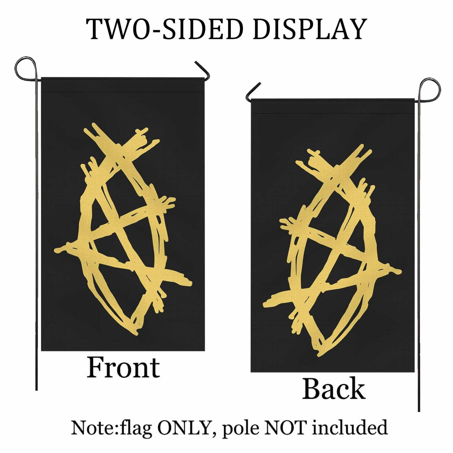 AnarchoChristian - Anarchist Fish Double-Sided Flag