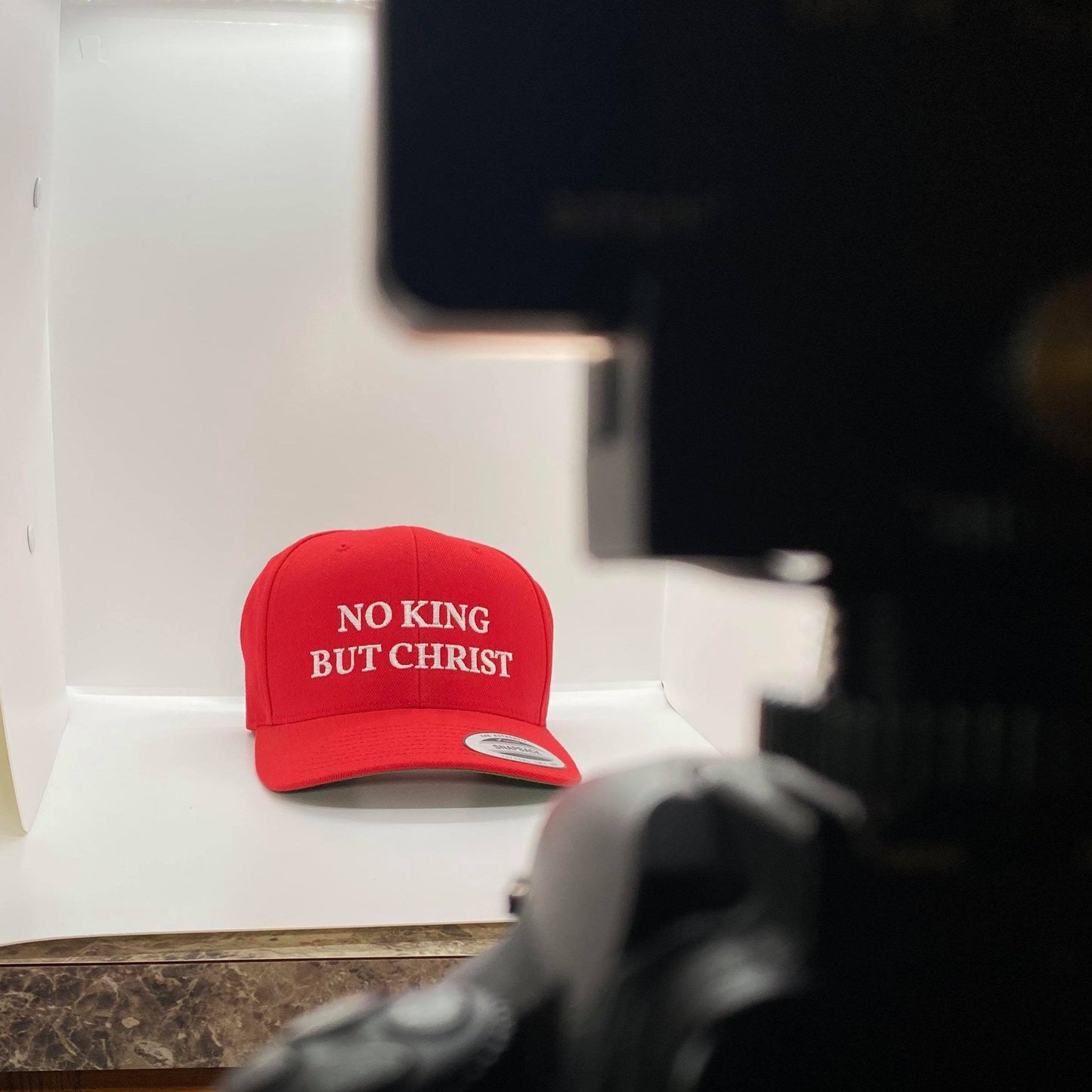 AnarchoChristian - No King But Christ Snapback Hat