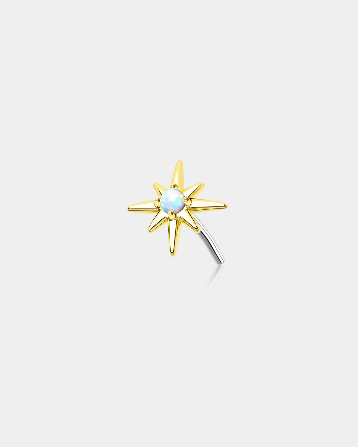 14K Gold Hexagram Threadless Nose & Earring Stud