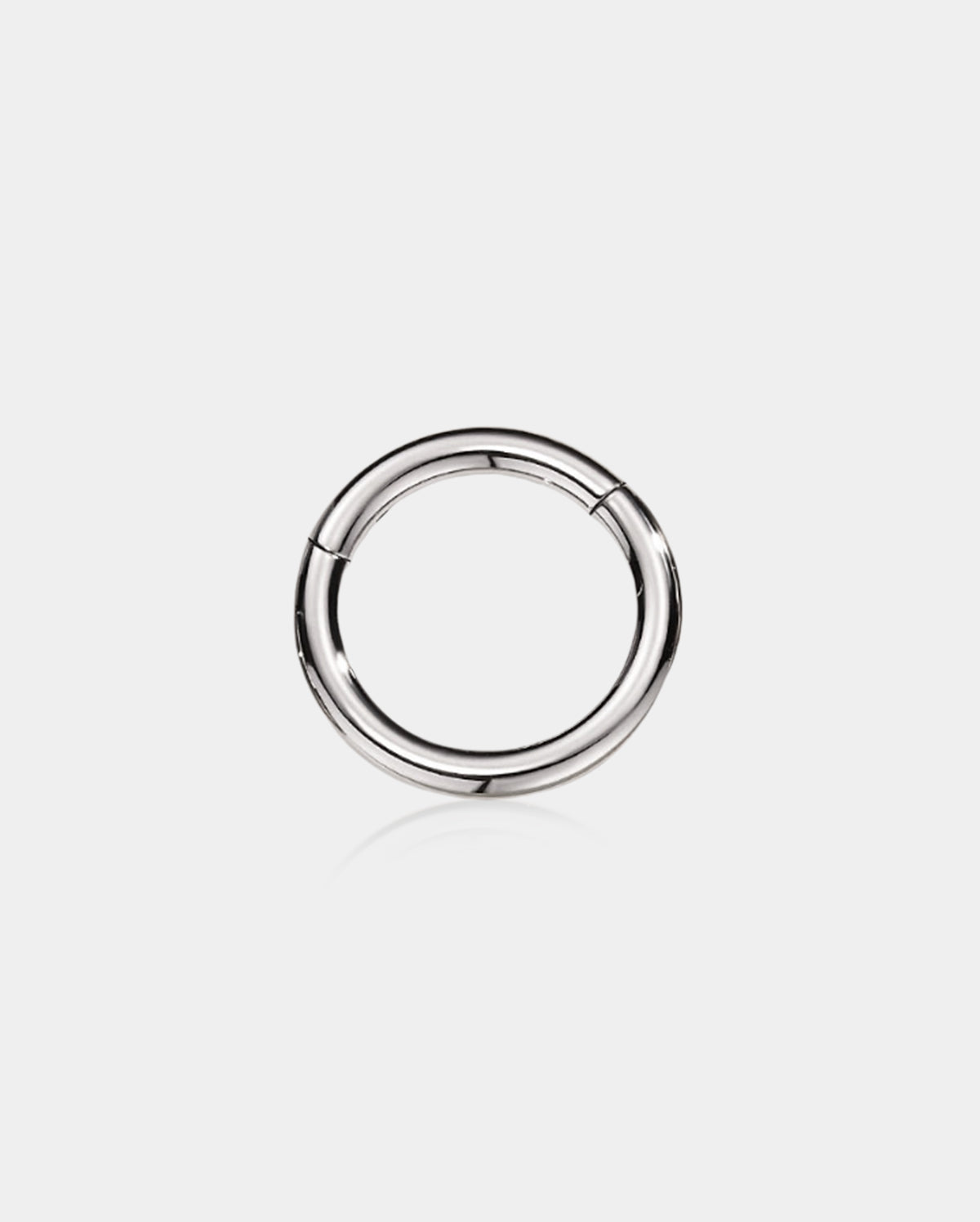 12G Septum Ring Titanium Hinged Segment Hoop