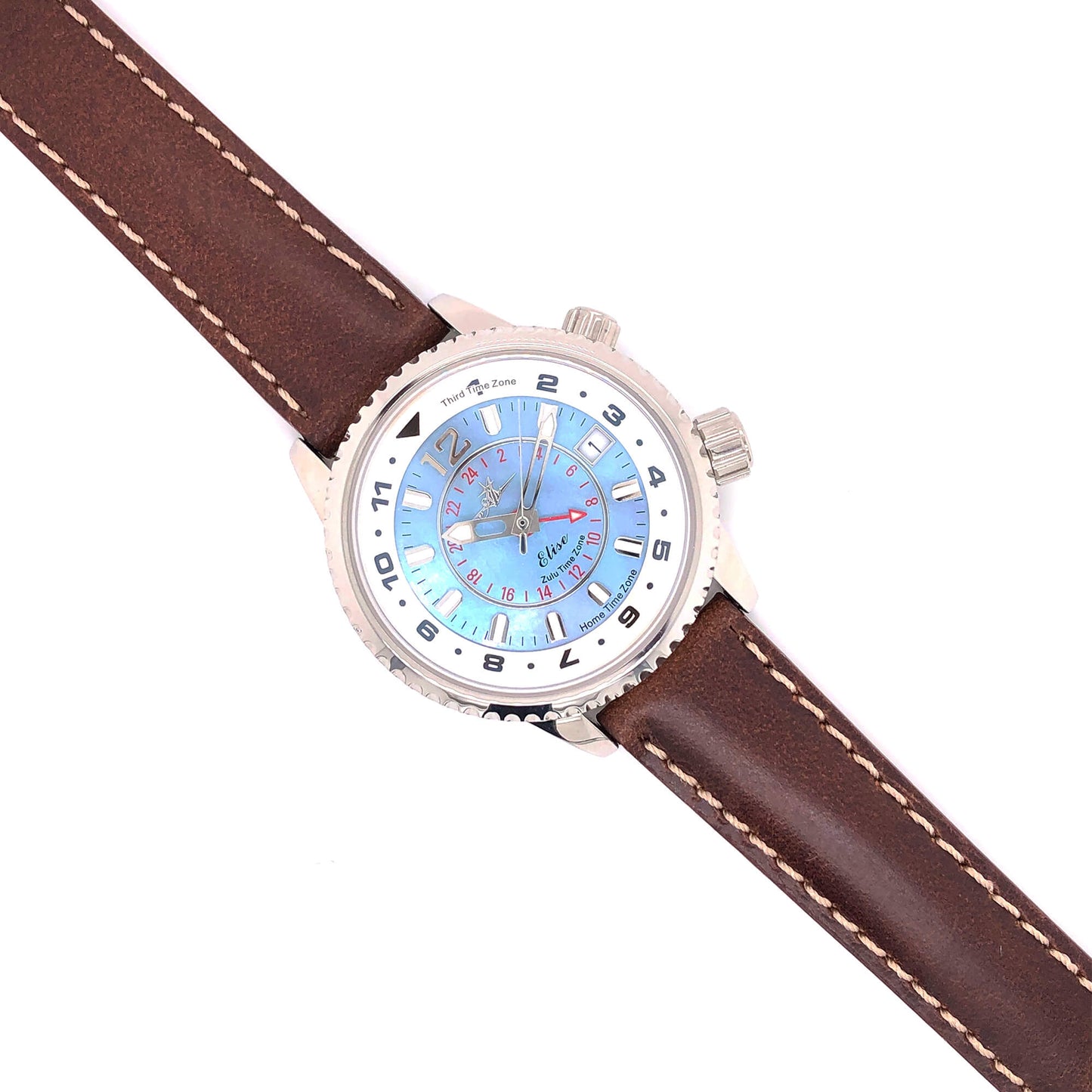 BAND - 16mm Oil Tan Leather Contrast Stitch