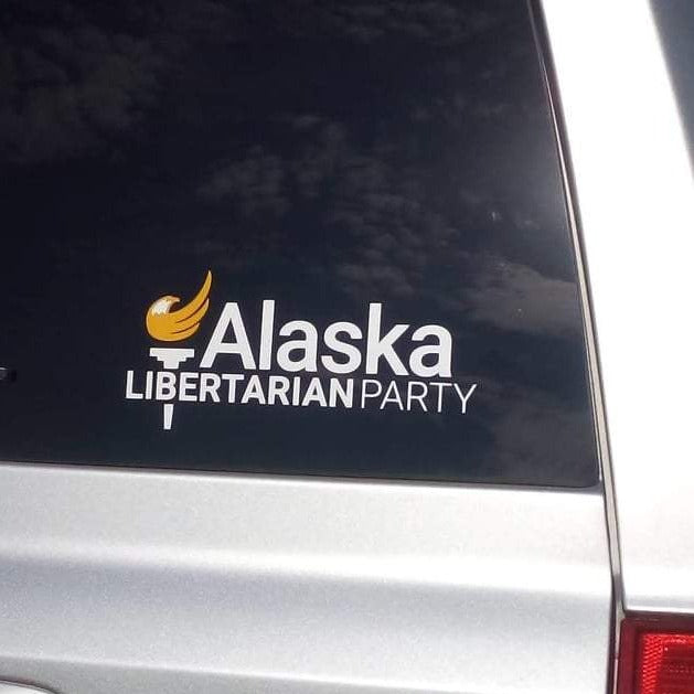 Alaska Libertarian Party Torch Vinyl Window Decal