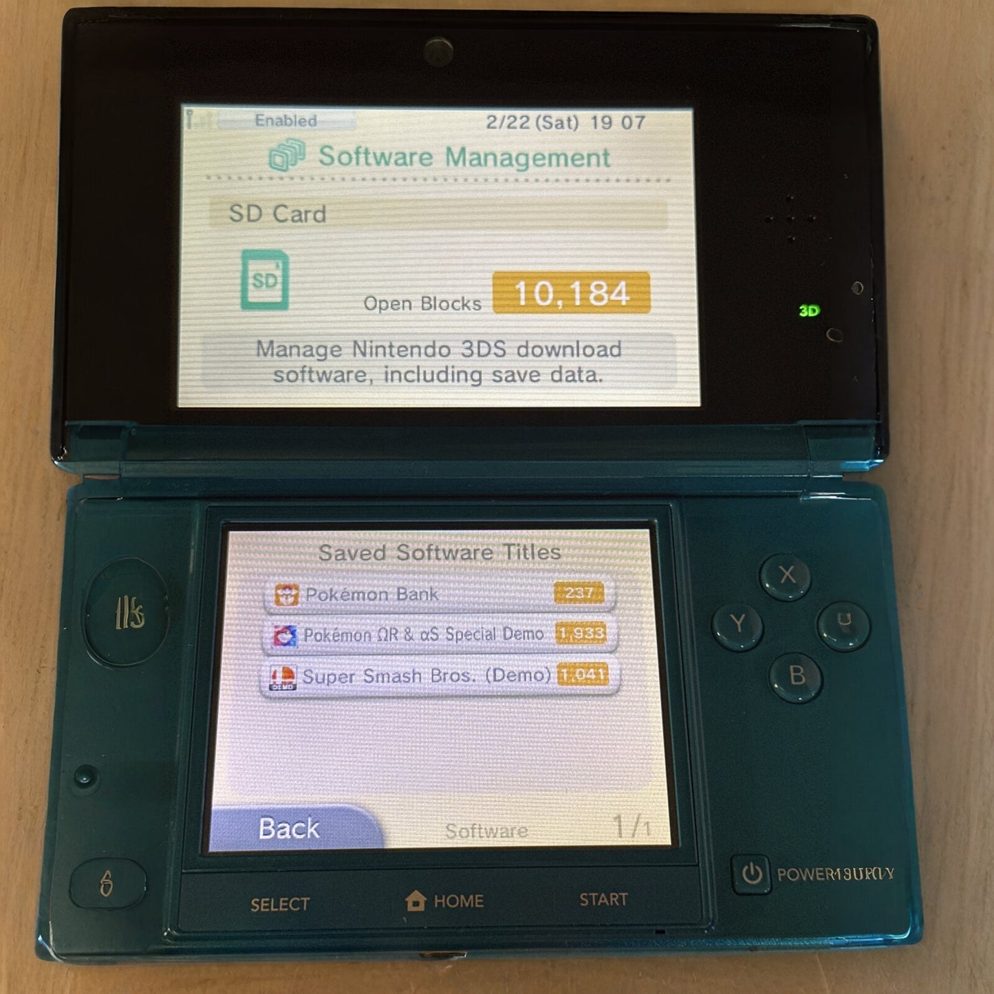 Nintendo 3DS Aqua Blue (PRELOADED GAMES) - Nintendo 3DS (Refurbished)