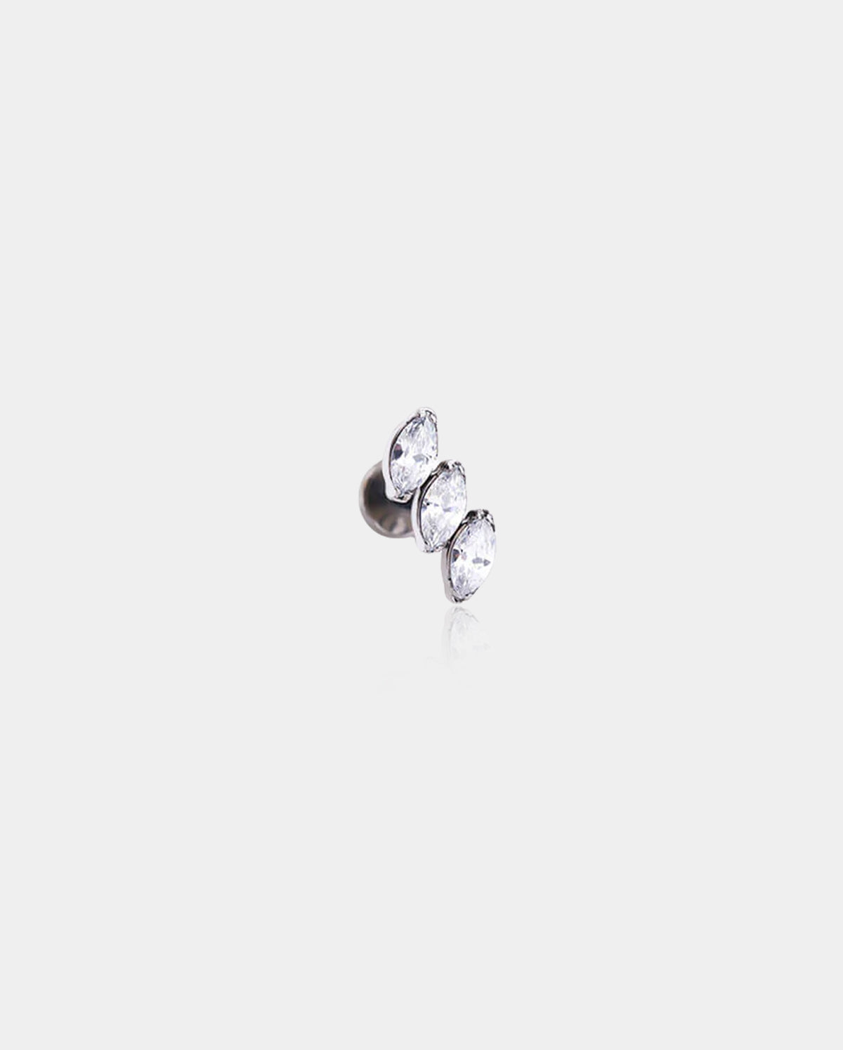 Windmill CZ Internally Threaded Titanium Helix Stud