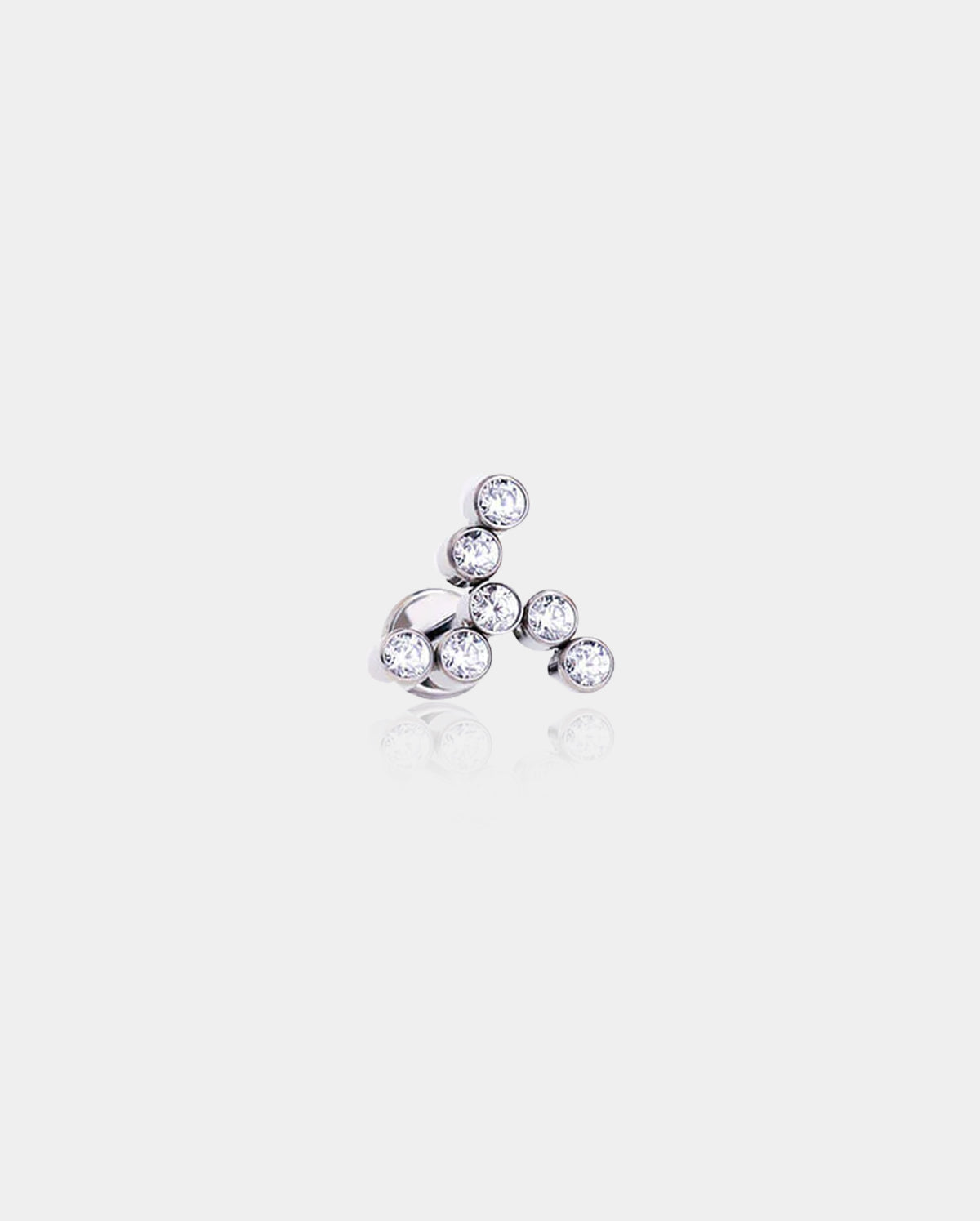 Windmill CZ Internally Threaded Titanium Helix Stud