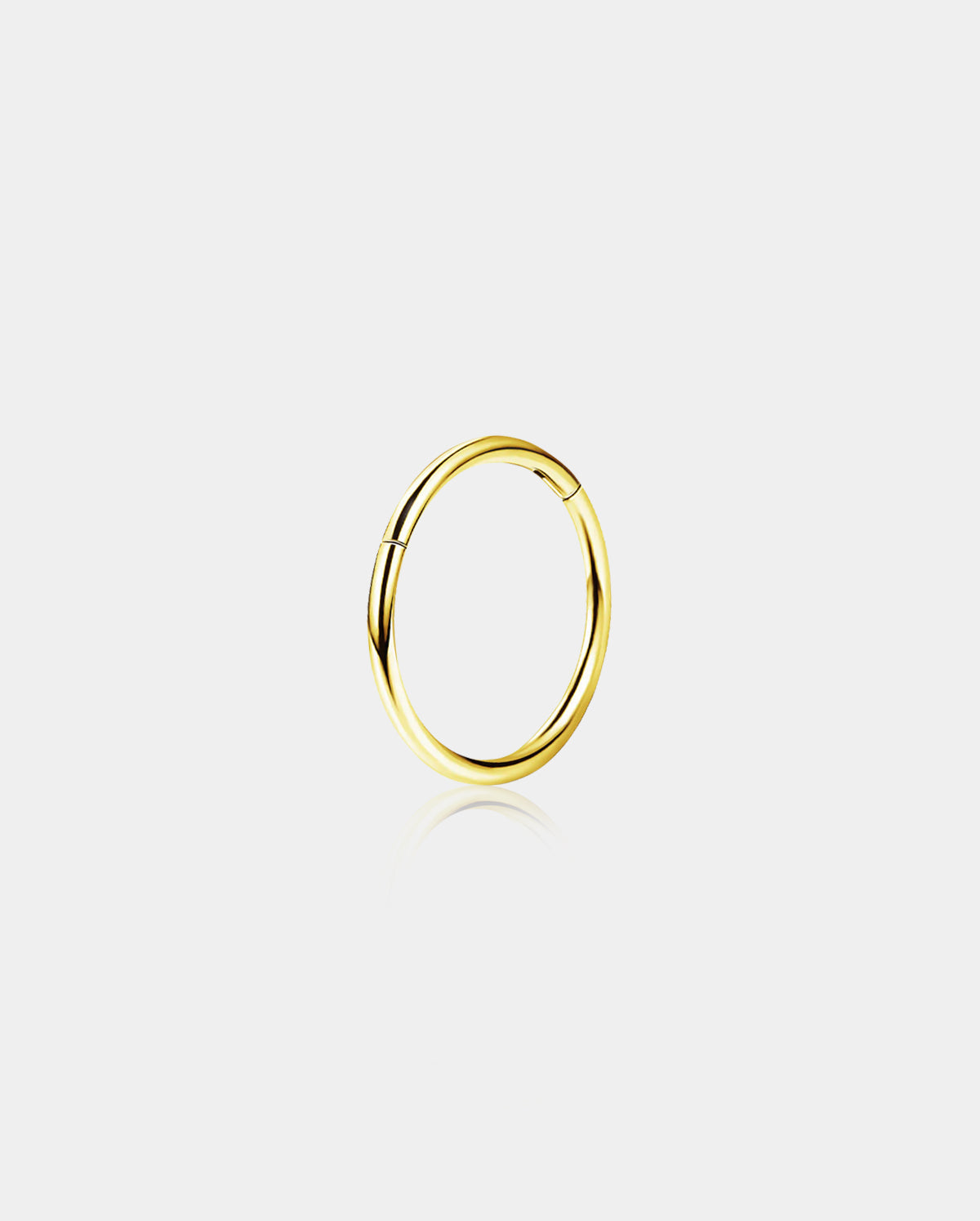 20G 14K Gold Minimalist Segment Nose Hoop