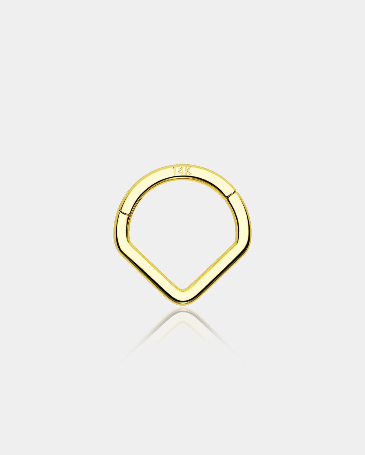14K Gold V-Shape Segment Septum Ring