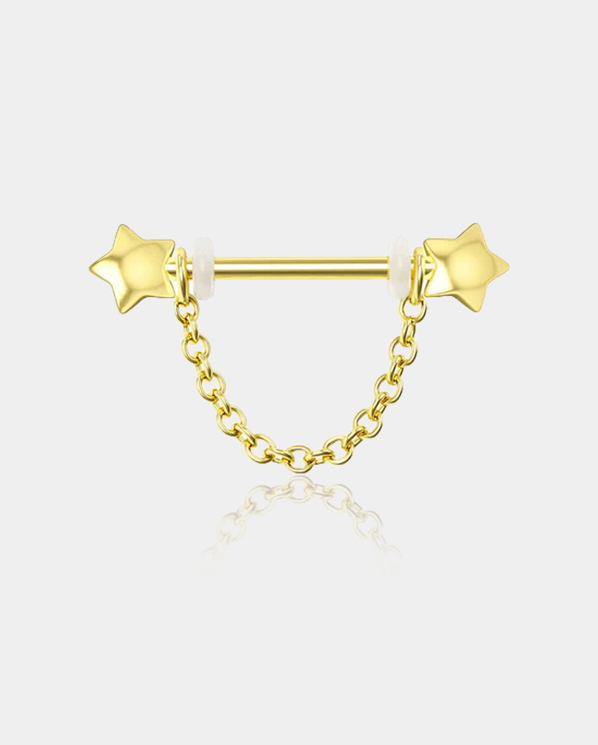 2PCS Star Chain Nipple Barbell
