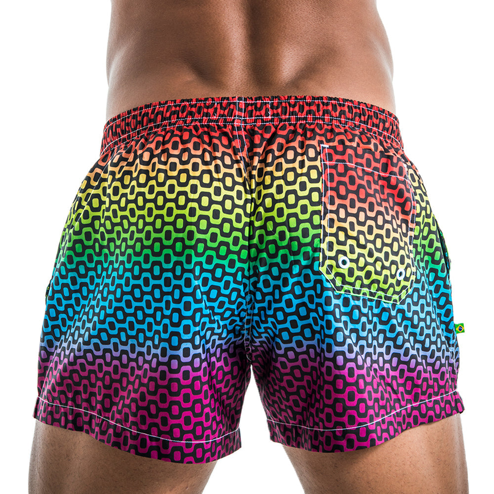 CA-RIO-CA VOLLEY MINI PAVEMENT IPANEMA PRIDE SHORTS - Rainbow Men's Swim Trunks - CLEARANCE / FINAL SALES