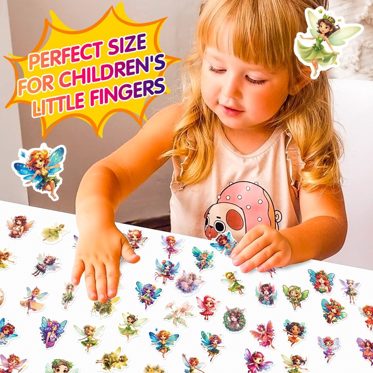 50 Fairy Vinyl Stickers – Waterproof, UV-Proof, No-Duplicate Set
