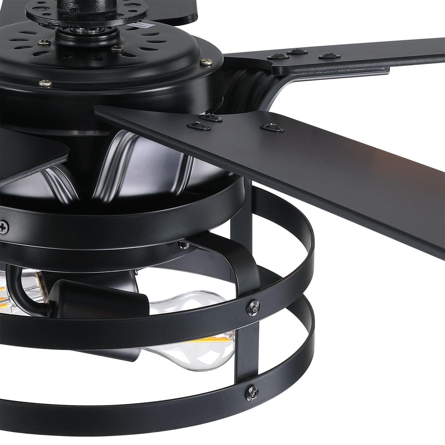 52" Prayag Industrial Downrod Mount Reversible Ceiling Fan with Lighting and Remote Control