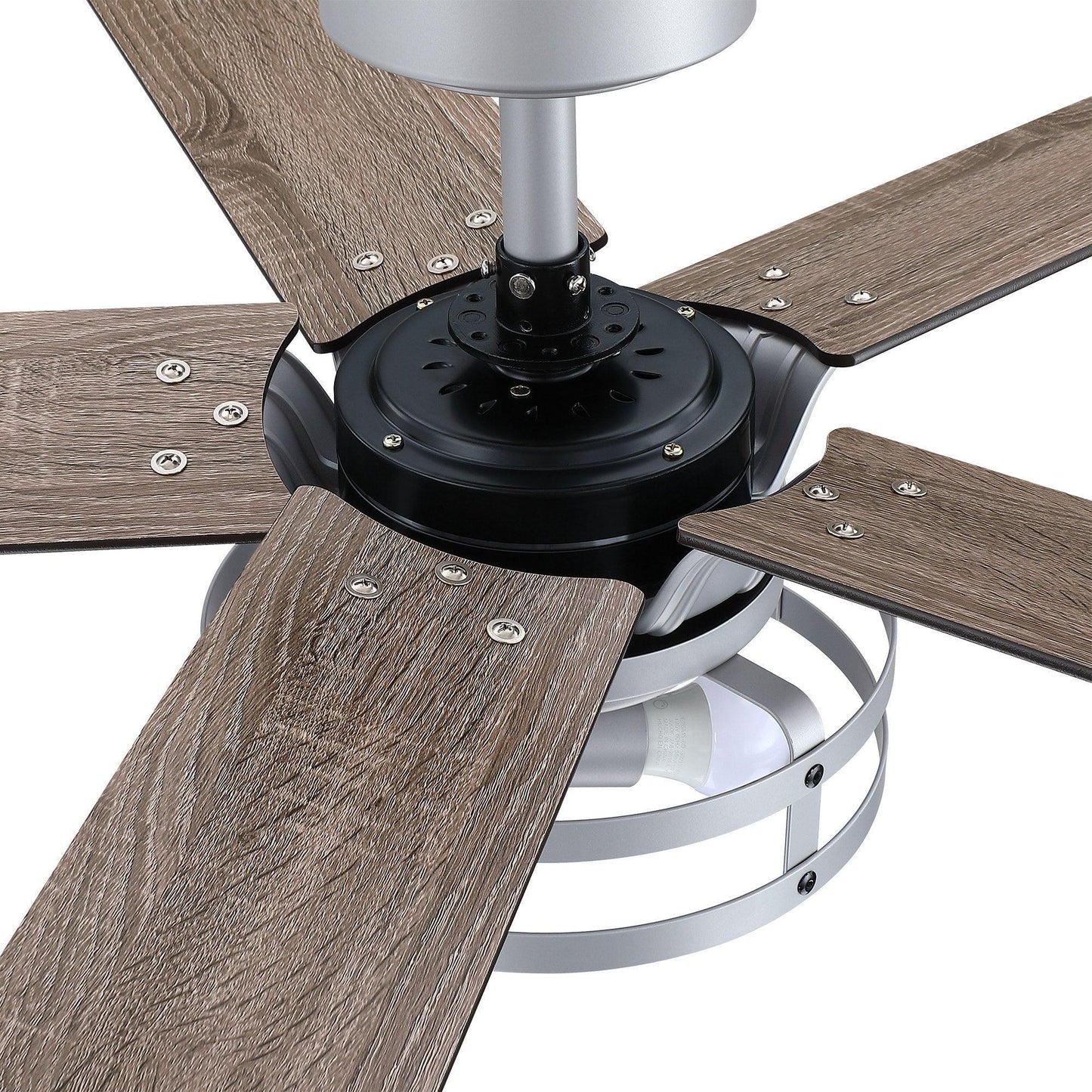 52" Prayag Industrial Downrod Mount Reversible Ceiling Fan with Lighting and Remote Control