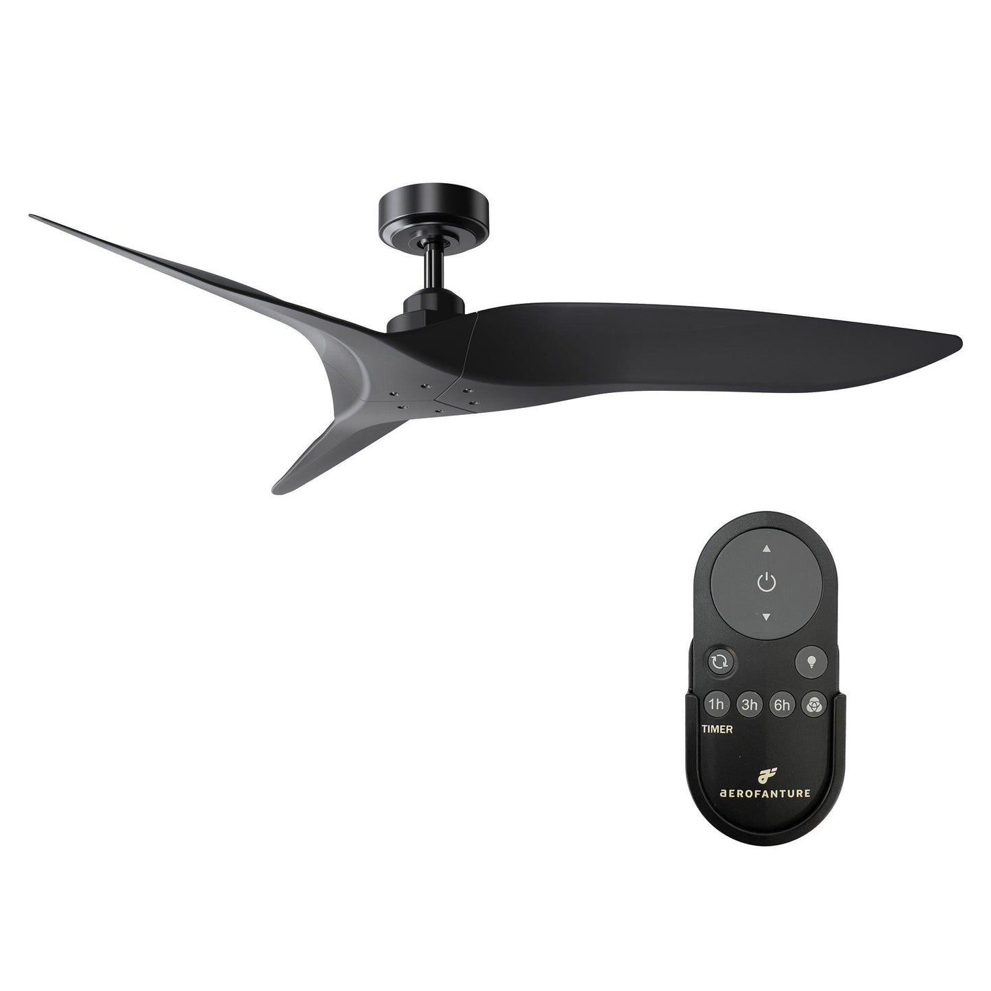 52" Punjab Industrial DC Motor Downrod Mount Reversible Ceiling Fan with Remote Control