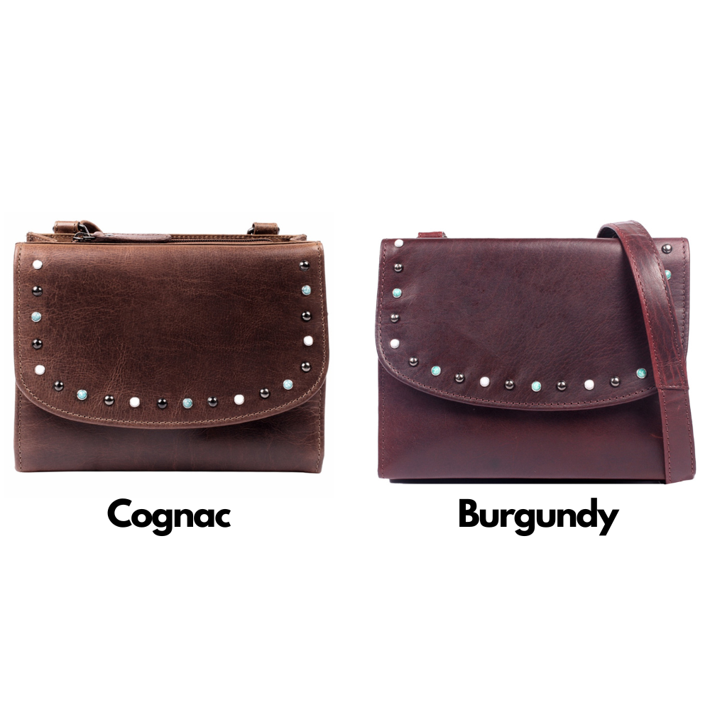 Concealed Carry Raelynn Buffalo Leather Crossbody RFID Organizer by Lady Conceal