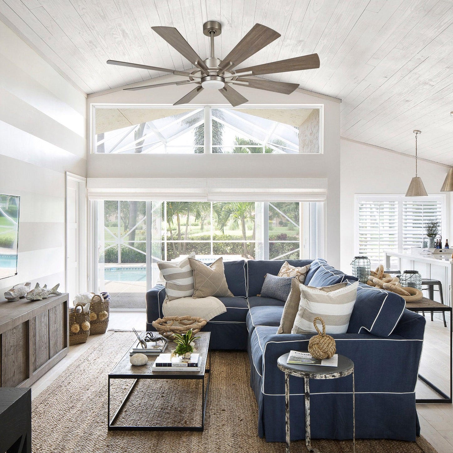 60" Oretha Windmill DC Ceiling Fan with LED Lighting