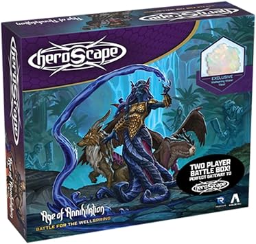 Renegade Game Studios Heroscape: Battle for The Wellspring Battle Box - Standard Edition | 2 Players, Ages 14 and up Contains 6 Miniatures, Terrain and Exclusive Wellspring Water Tiles!