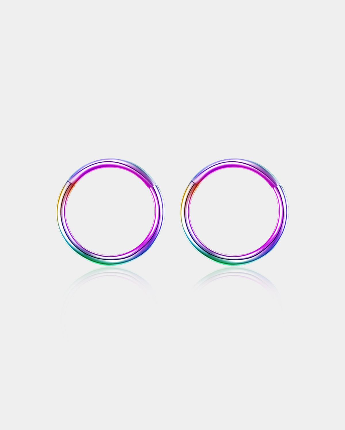 2PCS Rainbow Hinged Segment Cartilage Rings