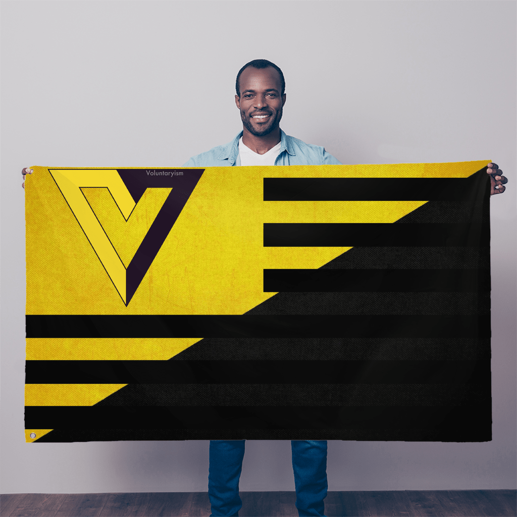 Ancap Voluntaryism Single Sided Wall Flag - 36"x60"