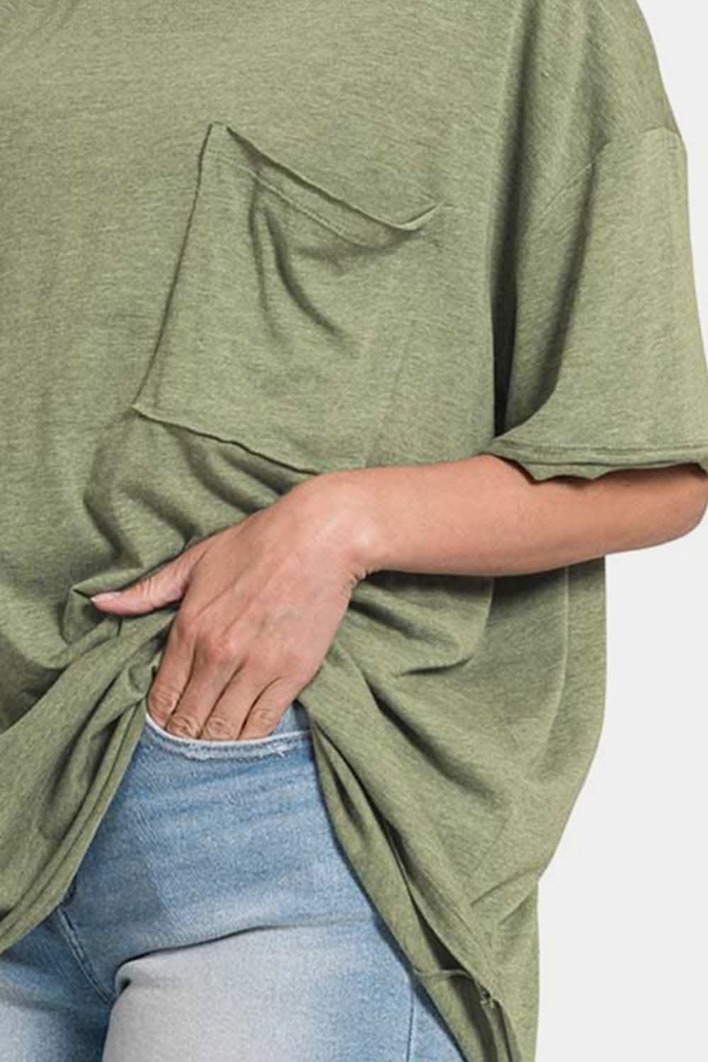 Zenana oversized drop shoulder tee