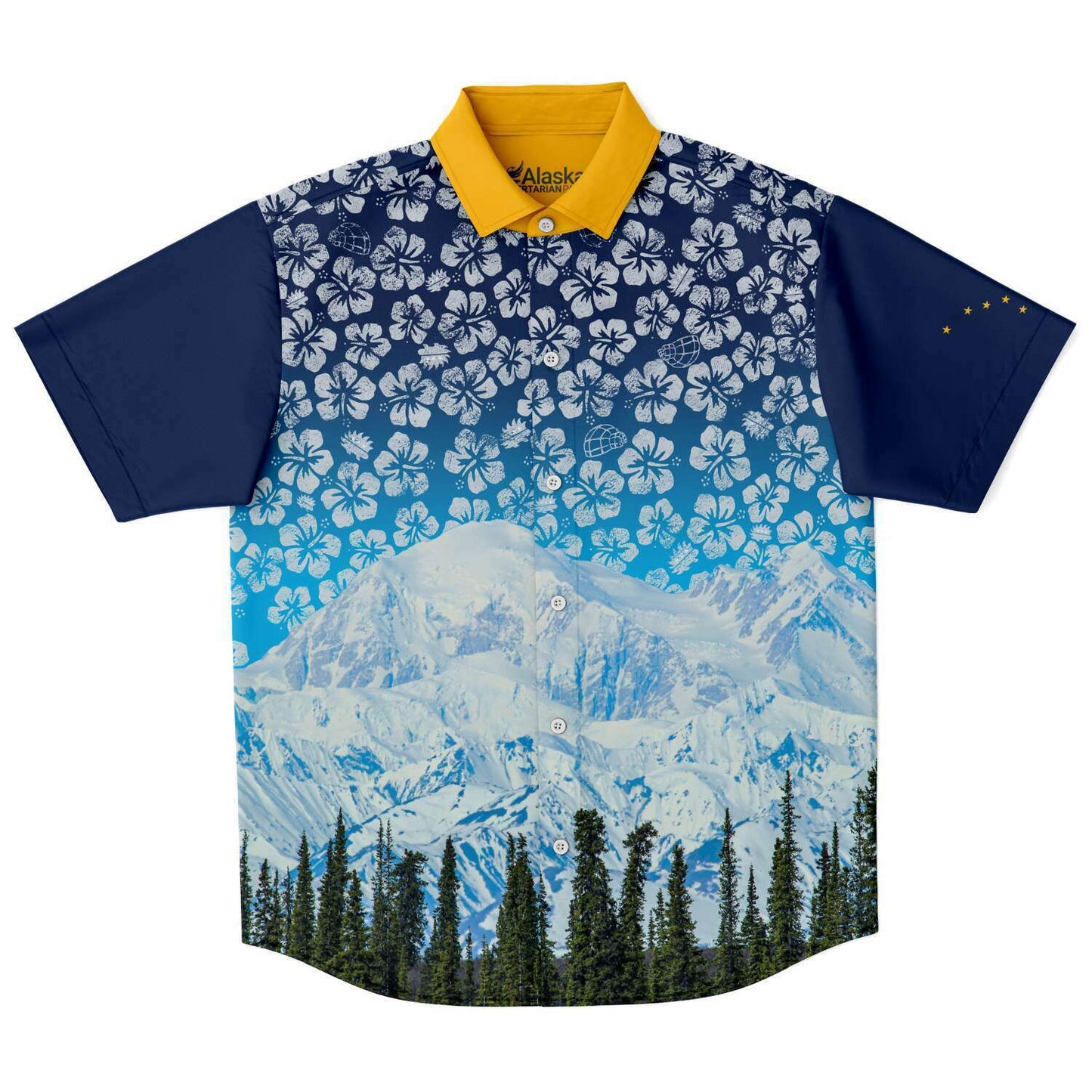 Alaska Libertarian Hawaiian Shirt - With Igloos and Porcupines