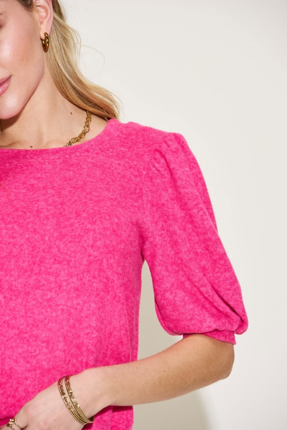 Zenana whimsical lantern sleeve sweater