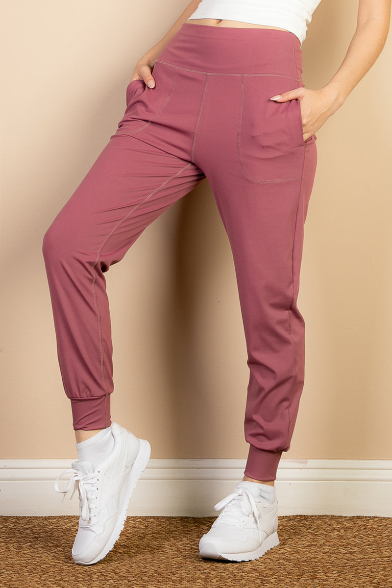 High Waisted Wide Waistband Joggers (CAPELLA)
