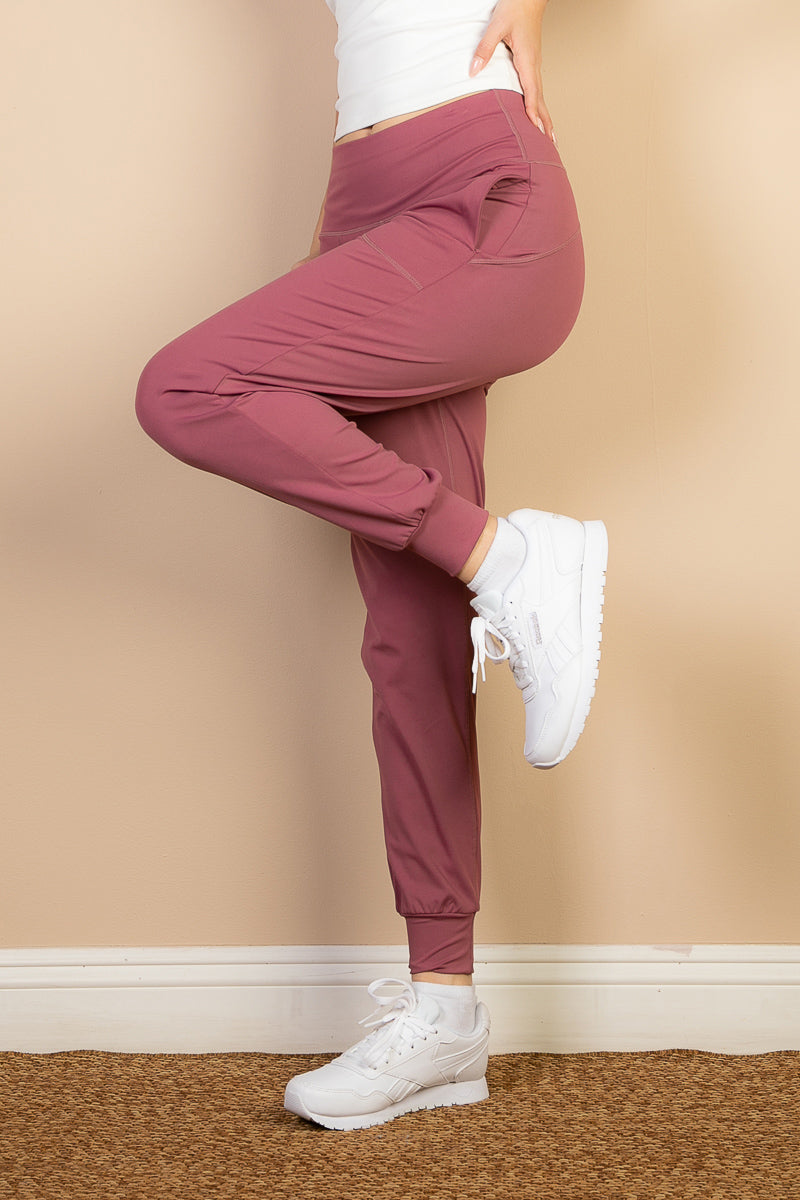 High Waisted Wide Waistband Joggers (CAPELLA)