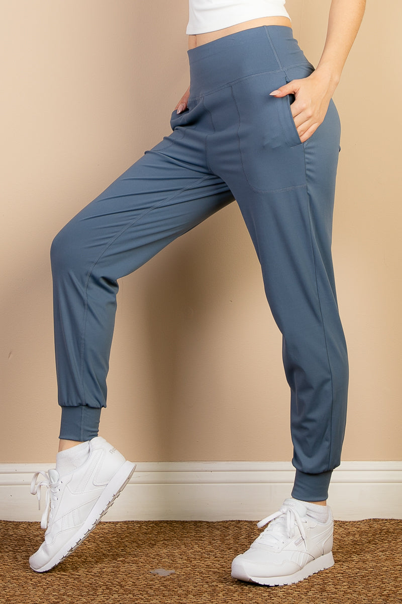 High Waisted Wide Waistband Joggers (CAPELLA)