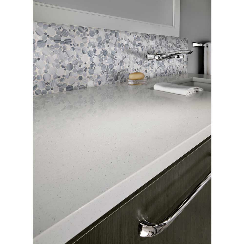 Alaska Gray River Stone 12" x 12" Polished Marble Mesh-Mounted Mosaic Tile Pattern-MSI Collection