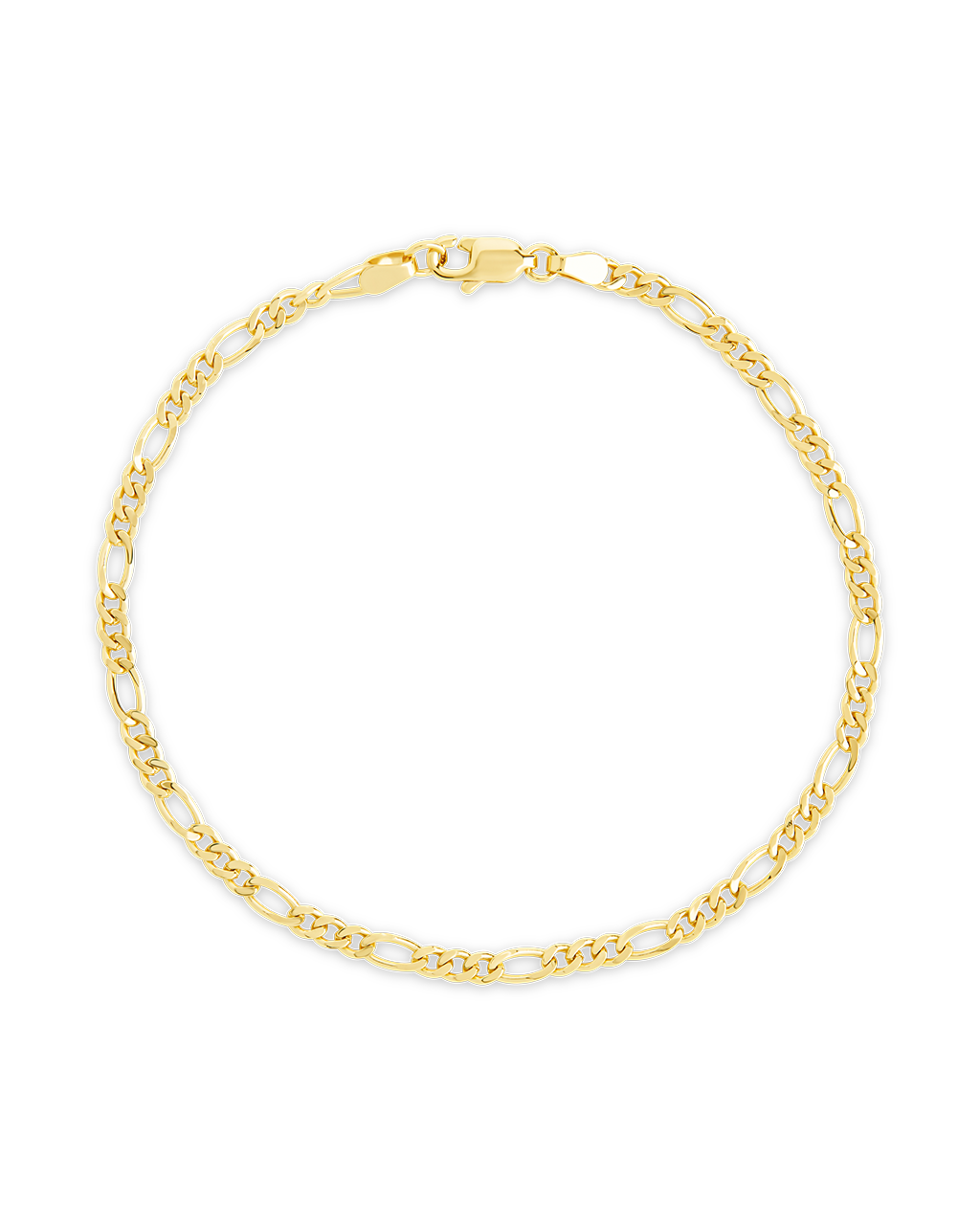 Sterling Silver Figaro Chain Bracelet