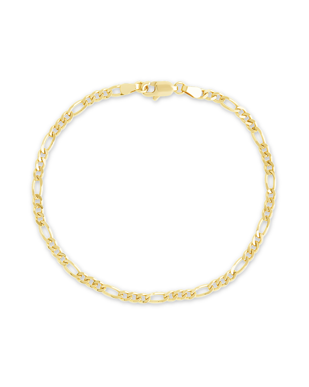 Sterling Silver Figaro Chain Bracelet