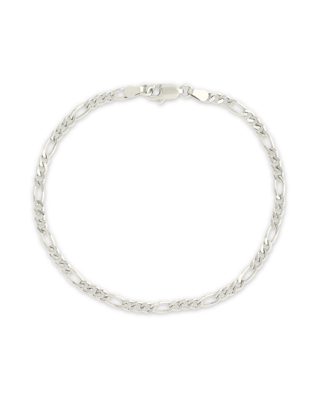 Sterling Silver Figaro Chain Bracelet