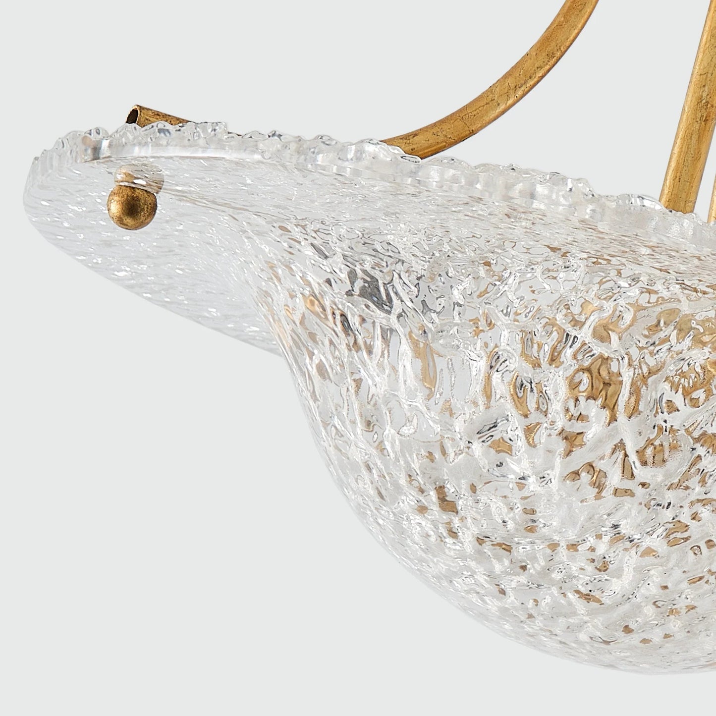 16 Inch Page 3-Light Vintage Golden Semi-Flush Mount Ceiling Light