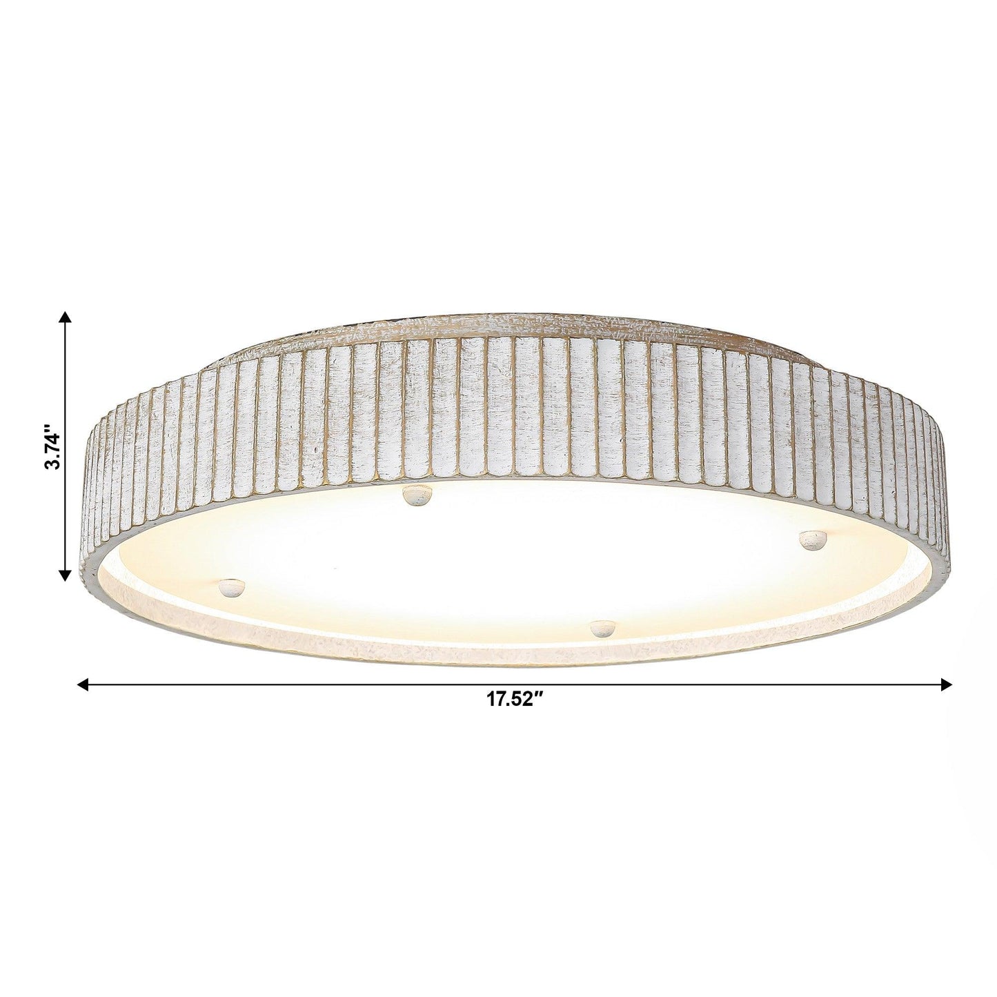 18 Inch White Modern Flush Mount LED Light