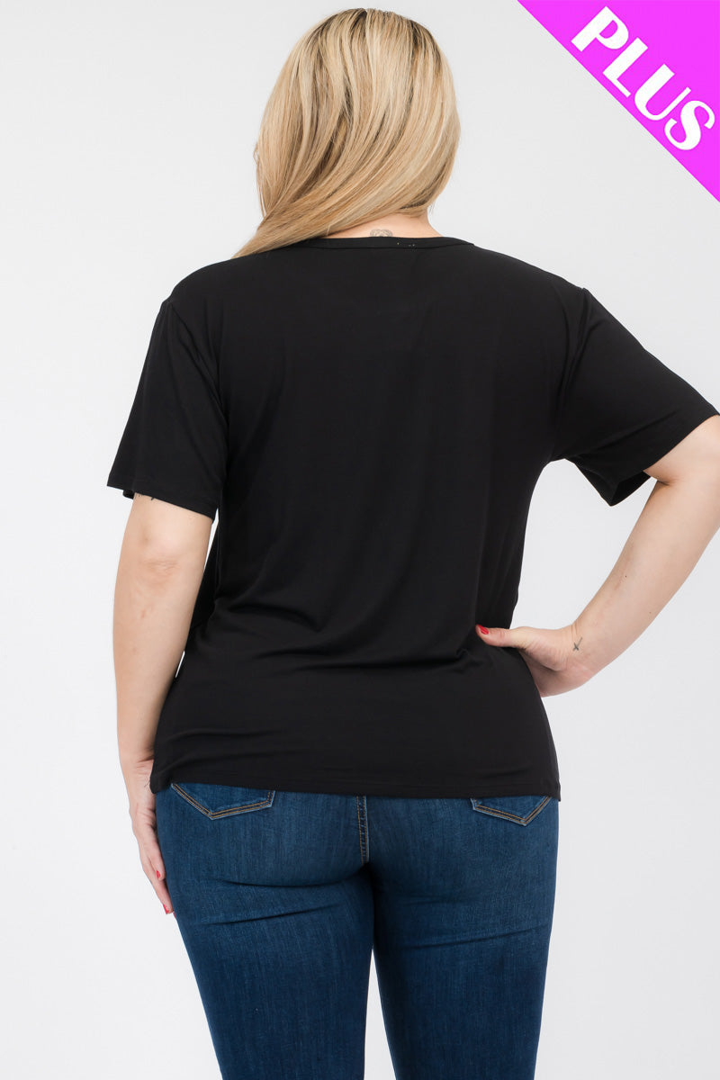 Plus Size Basic Short Sleeve T-shirt (CAPELLA)