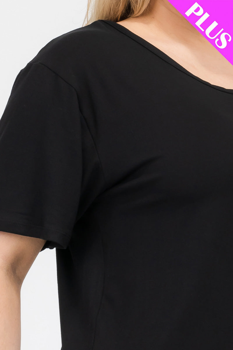 Plus Size Basic Short Sleeve T-shirt (CAPELLA)