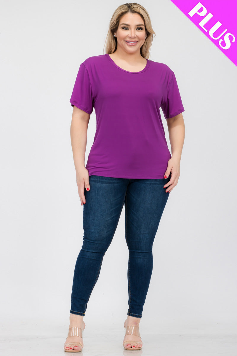 Plus Size Basic Short Sleeve T-shirt (CAPELLA)
