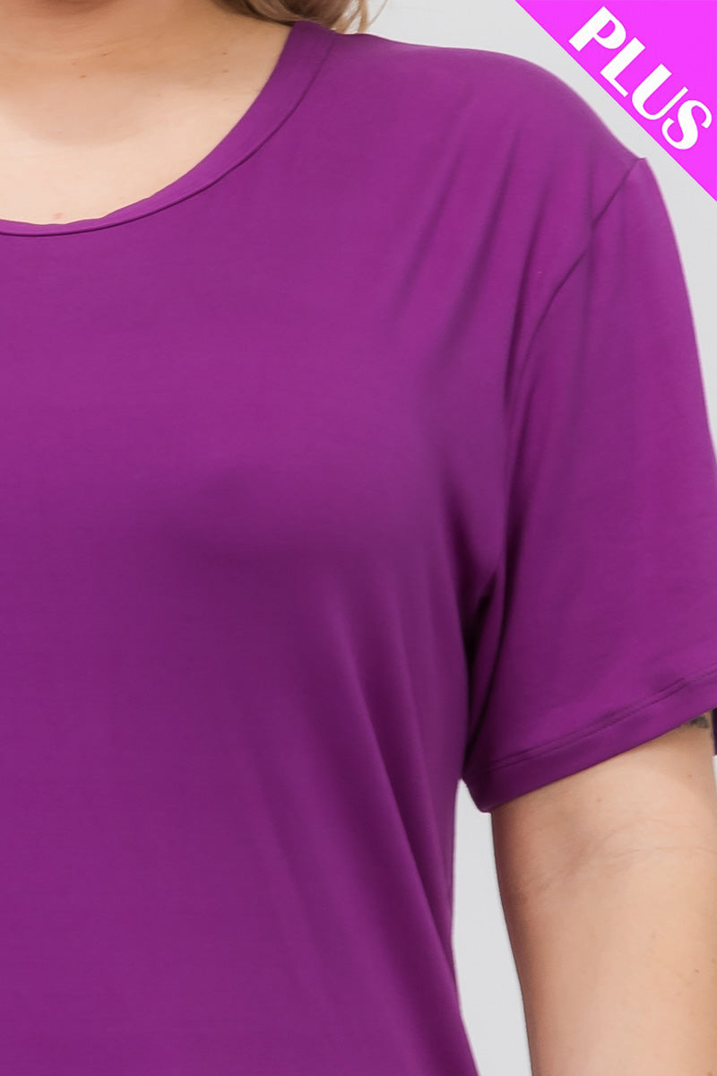 Plus Size Basic Short Sleeve T-shirt (CAPELLA)