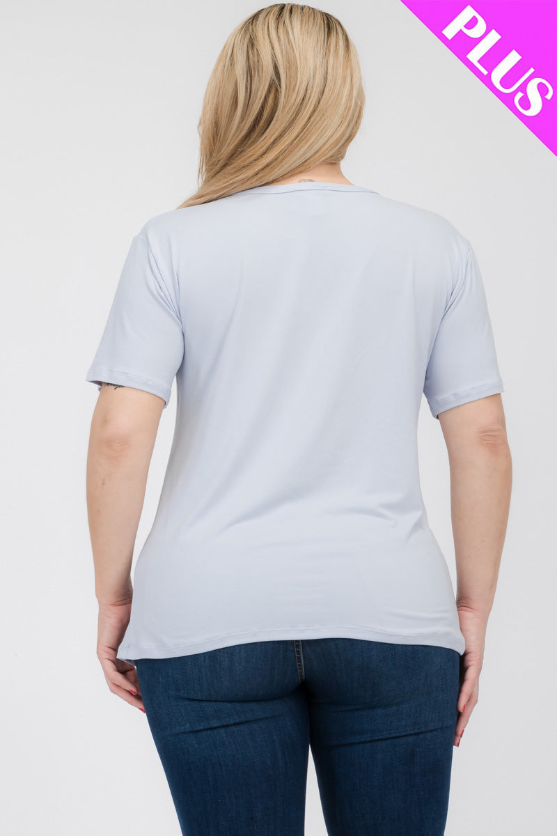 Plus Size Basic Short Sleeve T-shirt (CAPELLA)