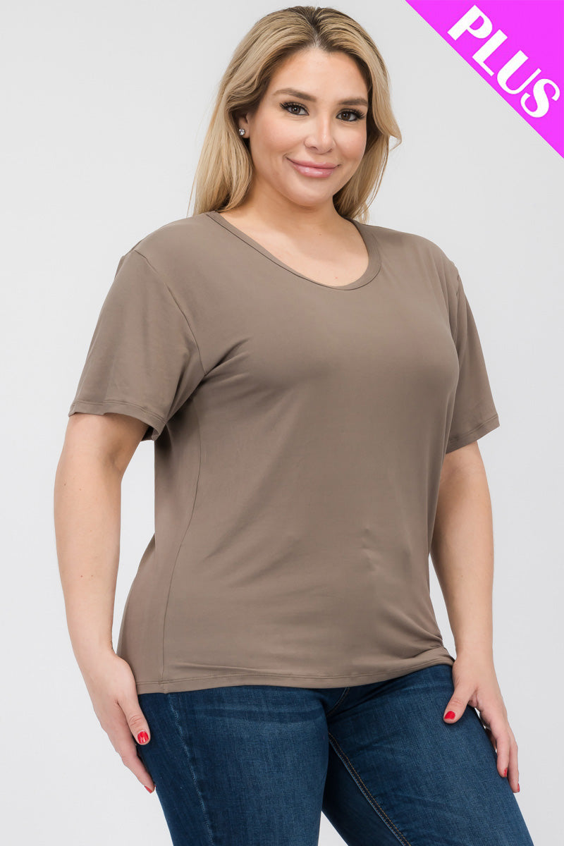 Plus Size Basic Short Sleeve T-shirt (CAPELLA)
