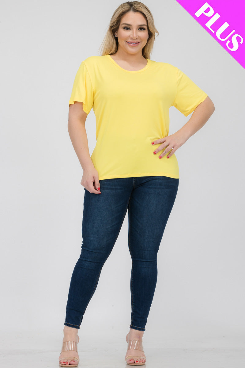 Plus Size Basic Short Sleeve T-shirt (CAPELLA)