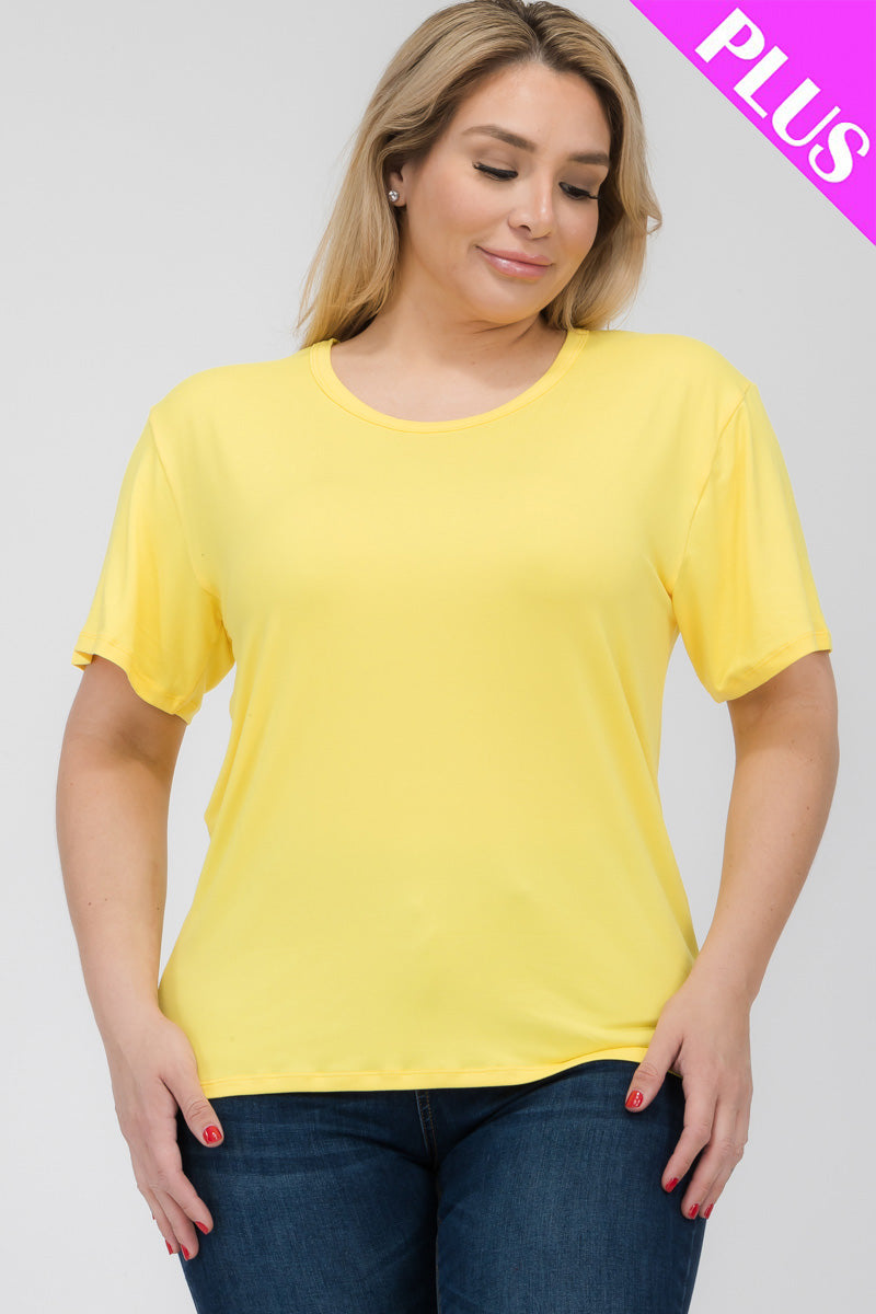 Plus Size Basic Short Sleeve T-shirt (CAPELLA)