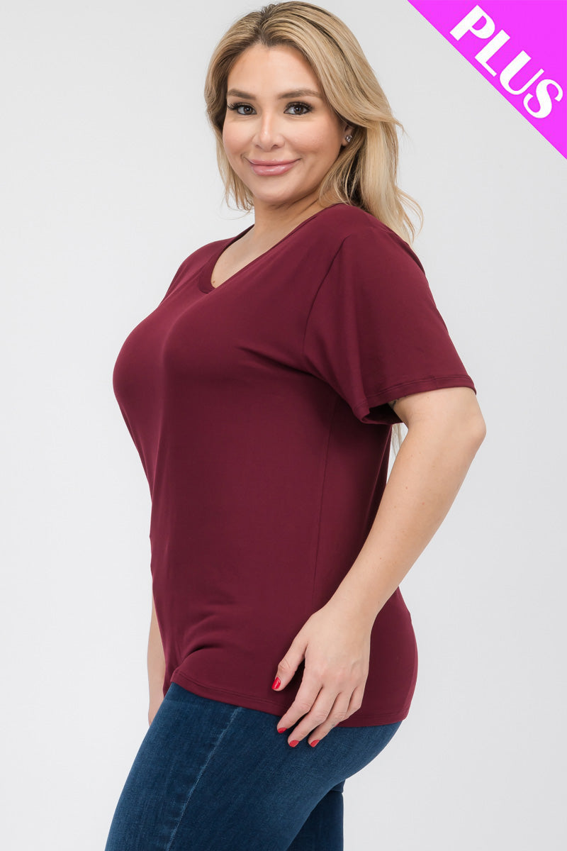 Plus Size Basic Short Sleeve T-shirt (CAPELLA)