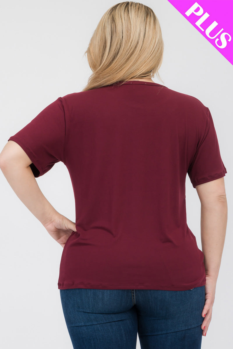 Plus Size Basic Short Sleeve T-shirt (CAPELLA)