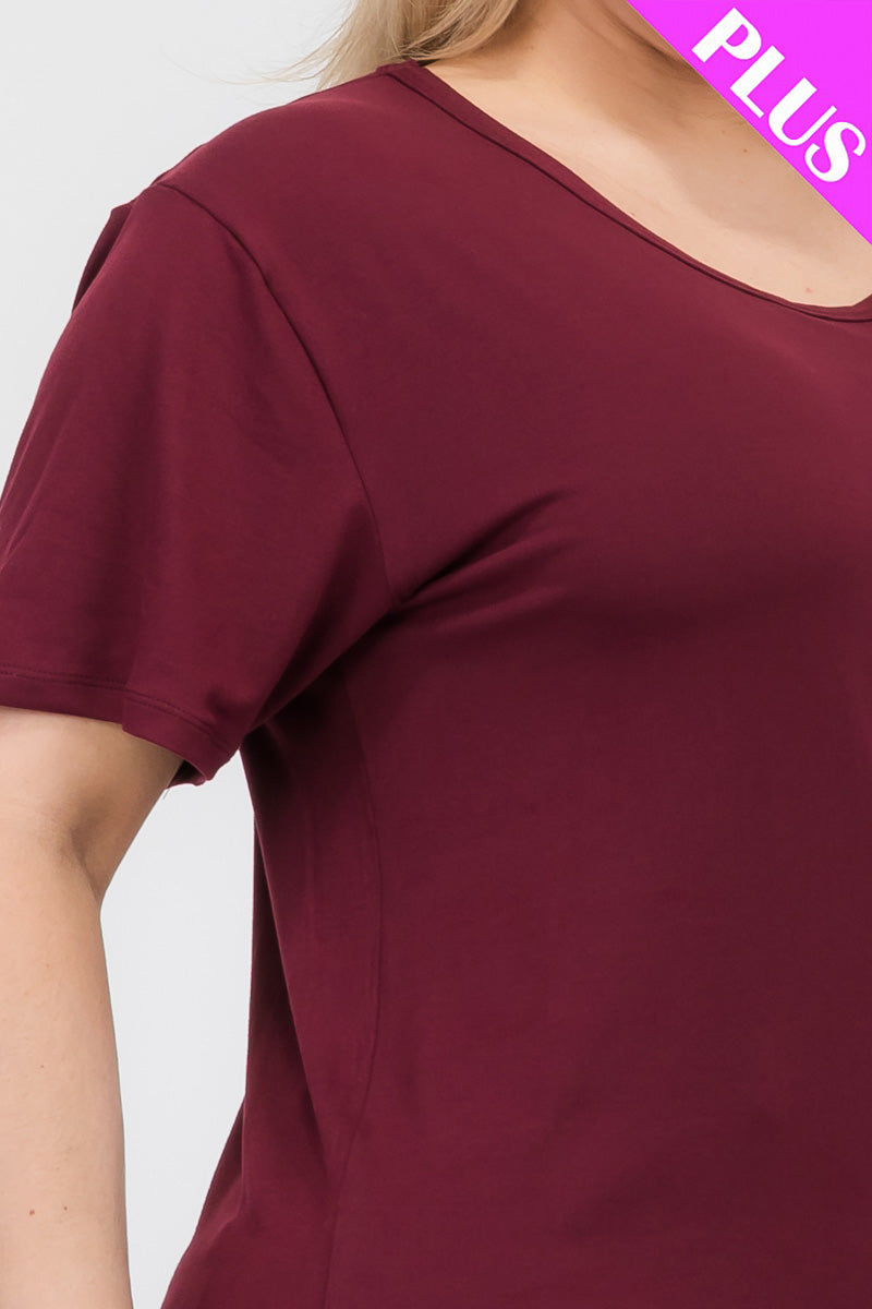 Plus Size Basic Short Sleeve T-shirt (CAPELLA)
