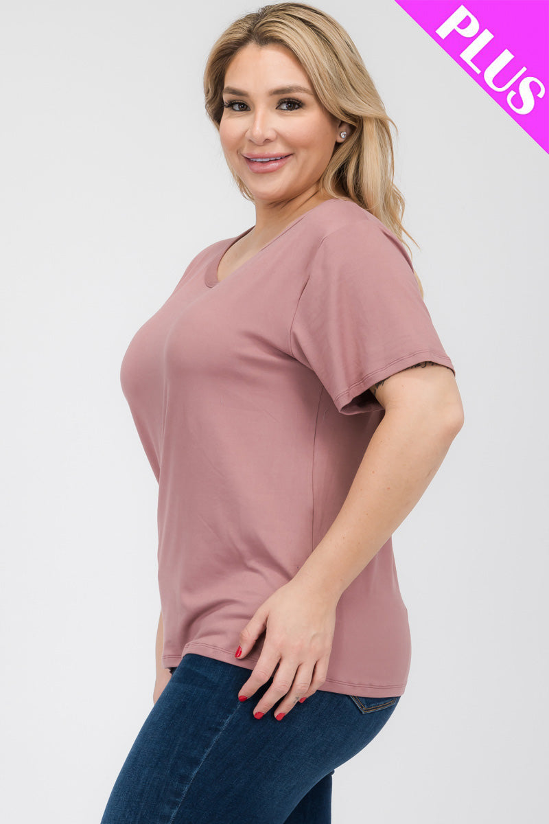 Plus Size Basic Short Sleeve T-shirt (CAPELLA)