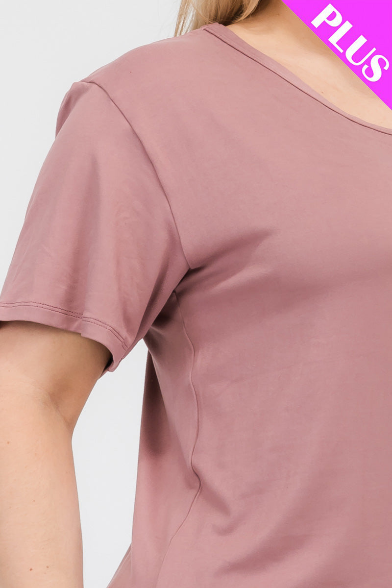 Plus Size Basic Short Sleeve T-shirt (CAPELLA)