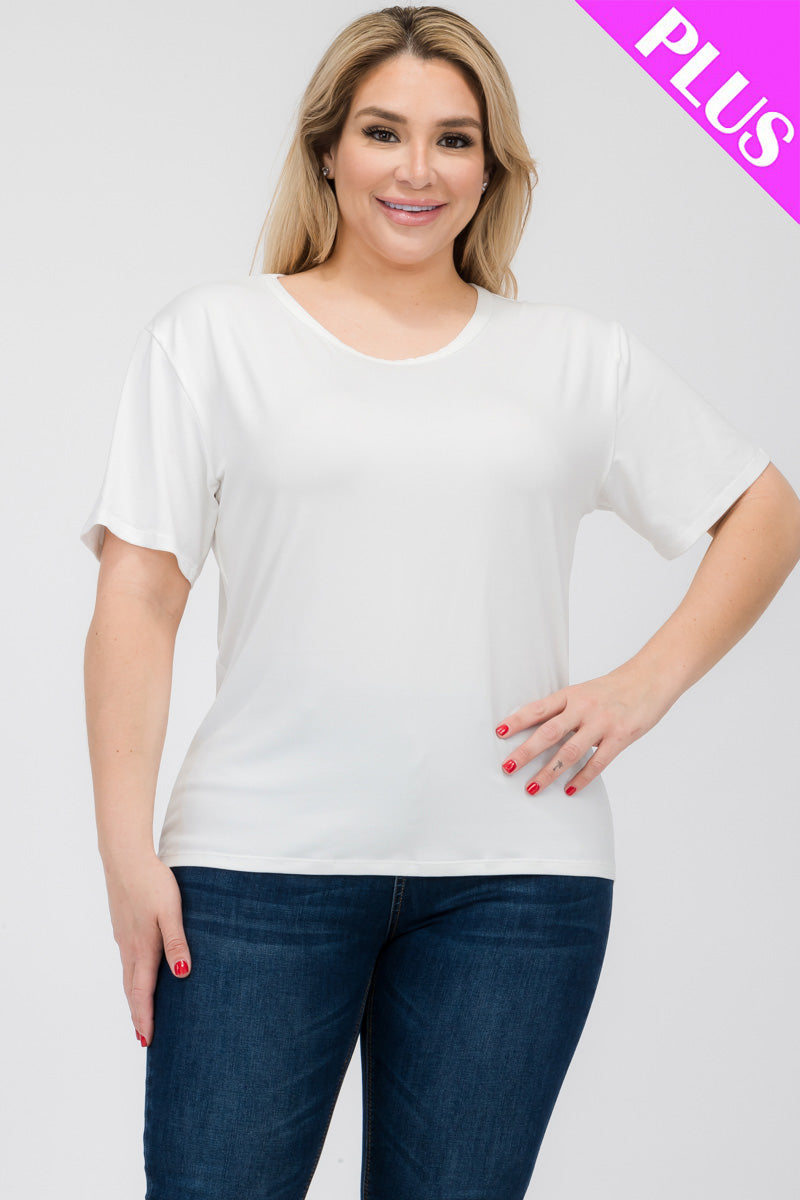 Plus Size Basic Short Sleeve T-shirt (CAPELLA)