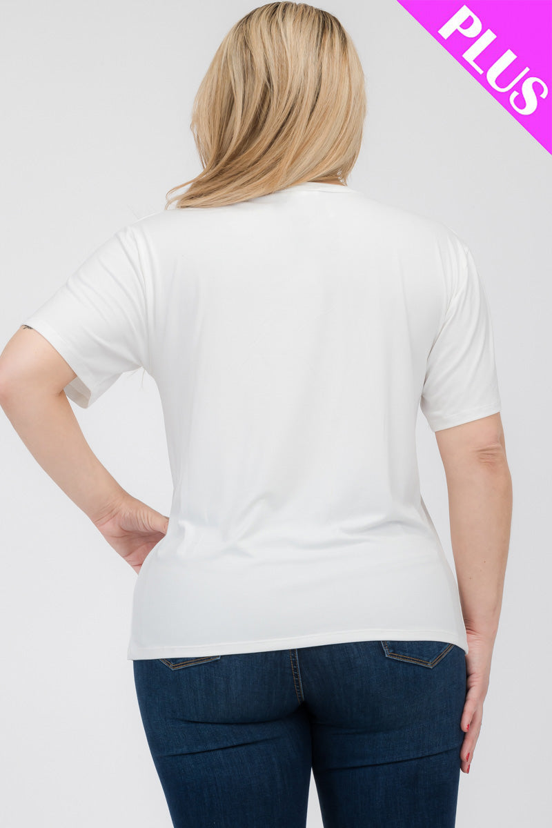 Plus Size Basic Short Sleeve T-shirt (CAPELLA)
